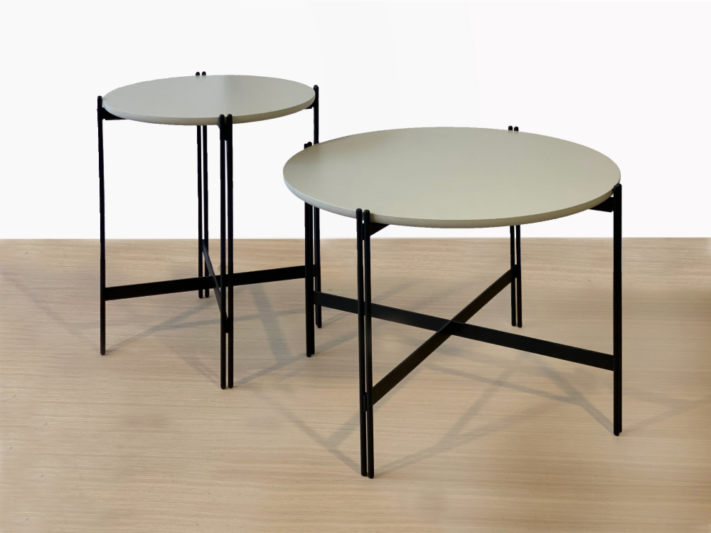 Mink Lacquer Top Smart Chic Coffe Table Set